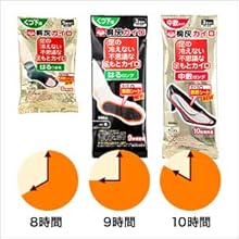 Amazon 桐灰化学 足の冷えない不思議な足もとカイロ はるロング用 黒 3足入 足の冷えないシリーズ 使い捨てカイロ