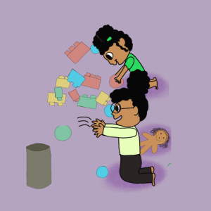 i am not sleepy clean up toys