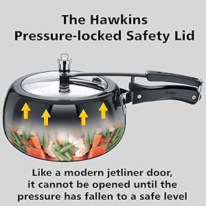 Hawkins Contura Black Pressure Cooker 3 Litre,Hawkins pressure cooker,Pressure Cooker,Cooker