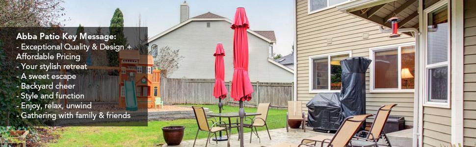 Amazon Com Abba Patio Outdoor Patio Umbrella 9 Feet Aluminum