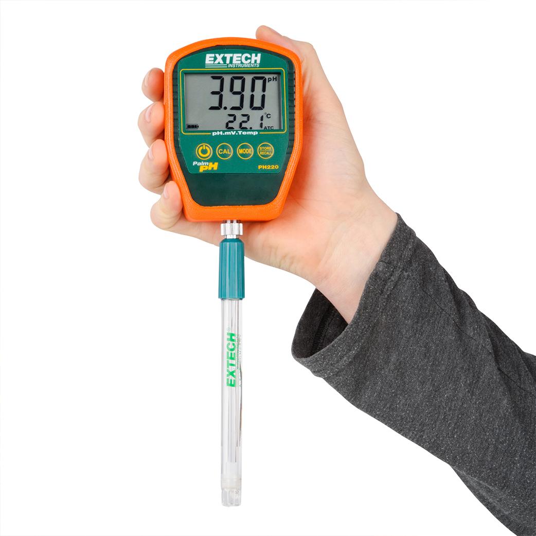 Extech PH220S Palm pH Meter with Stick Electrode Home