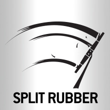 Split rubber on wiper blades