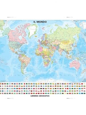 Amazon It Planisfero Politico Con Bandiere Poster Aa Vv Libri Planisfero Con Bandiere