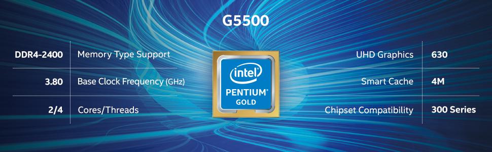 Amazon.com: Intel Pentium Gold G5500 Desktop Processor 2 Core 3.8GHz ...
