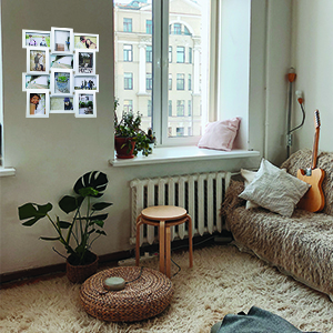 arpan Picture Frame Collage 12 Photos Collage Multiple Photos, Clear Glass Front, Wooden Black