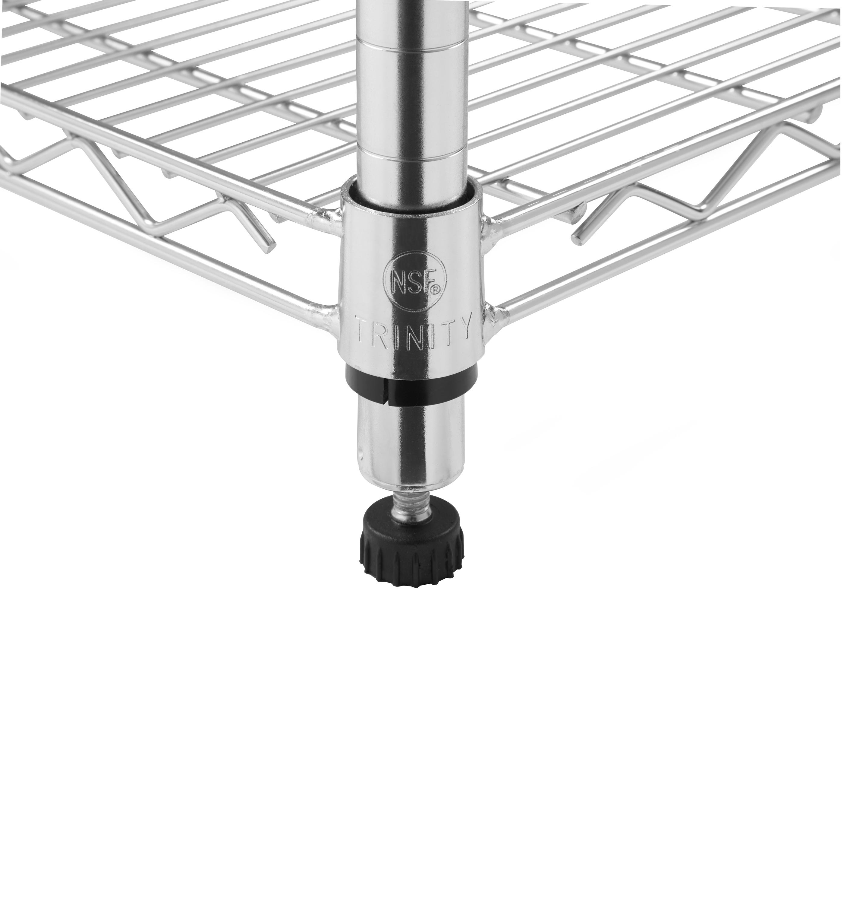 TRINITY 5Tier NSF EcoStorage Shelving Rack with Wheels, 48