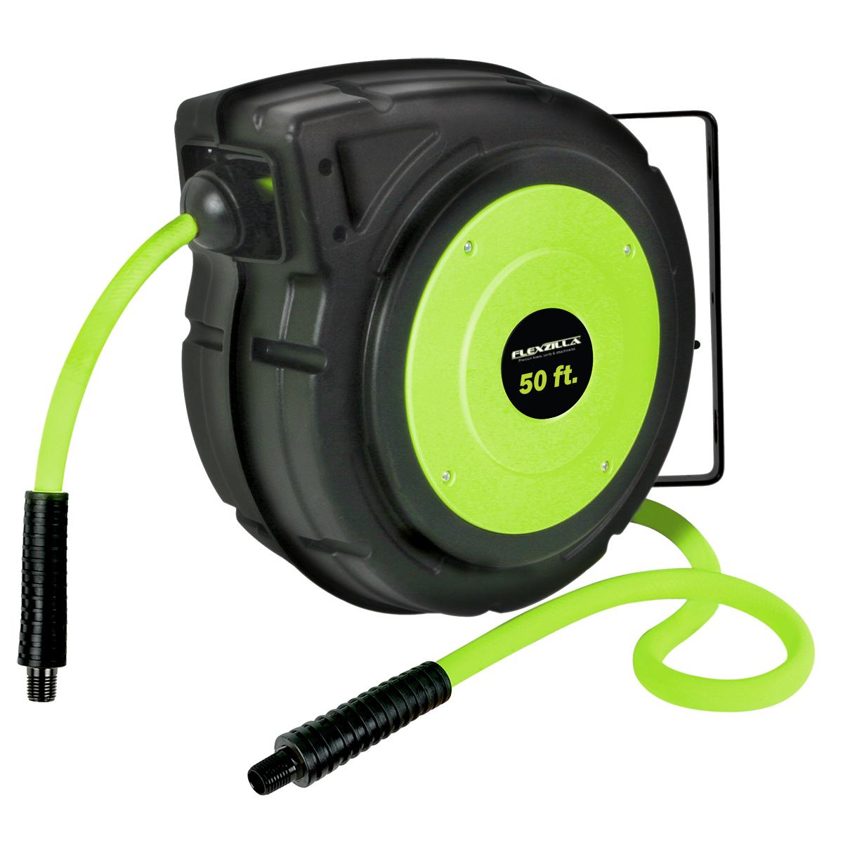 Flexzilla Retractable Enclosed Plastic Air Hose Reel, 3/8