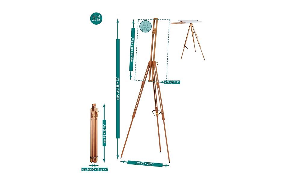 Mabef 折りたたみイーゼル M-29 ベーシック Amazon.com: Mabef Field Large Basic Folding Easel, Natural