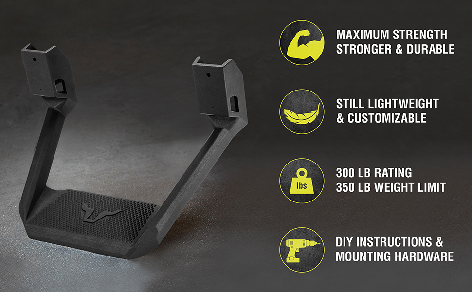 Bully BBS5002 Universal Aluminium Side Steps in Powdercoat Black New