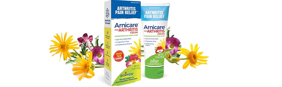 Arnicare Arthritis Cream box and tube with Arnica and harpagophytum