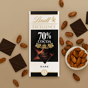 Lindt EXCELLENCE Intense Dark 70% Cocoa Chocolate Bar - 100 g : Amazon ...