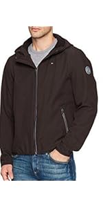 tommy hilfiger men's hooded performance soft shell jacket