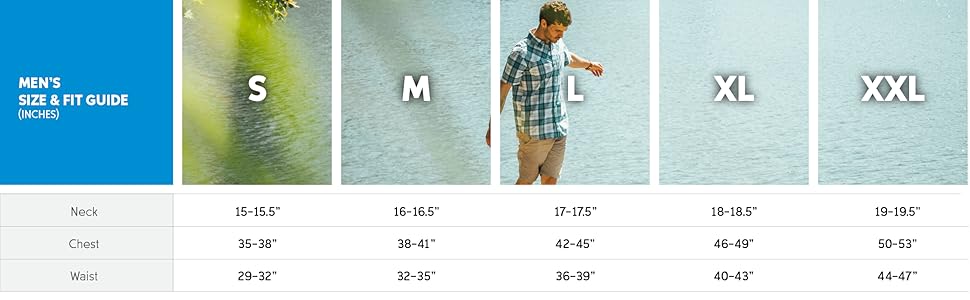 Short sleeve shirt sizing