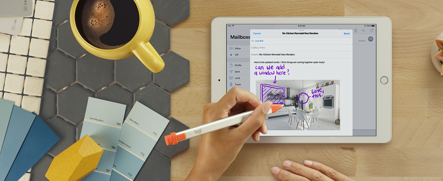 Logitech Crayon Digitaler Zeichenstift für alle ab 2018