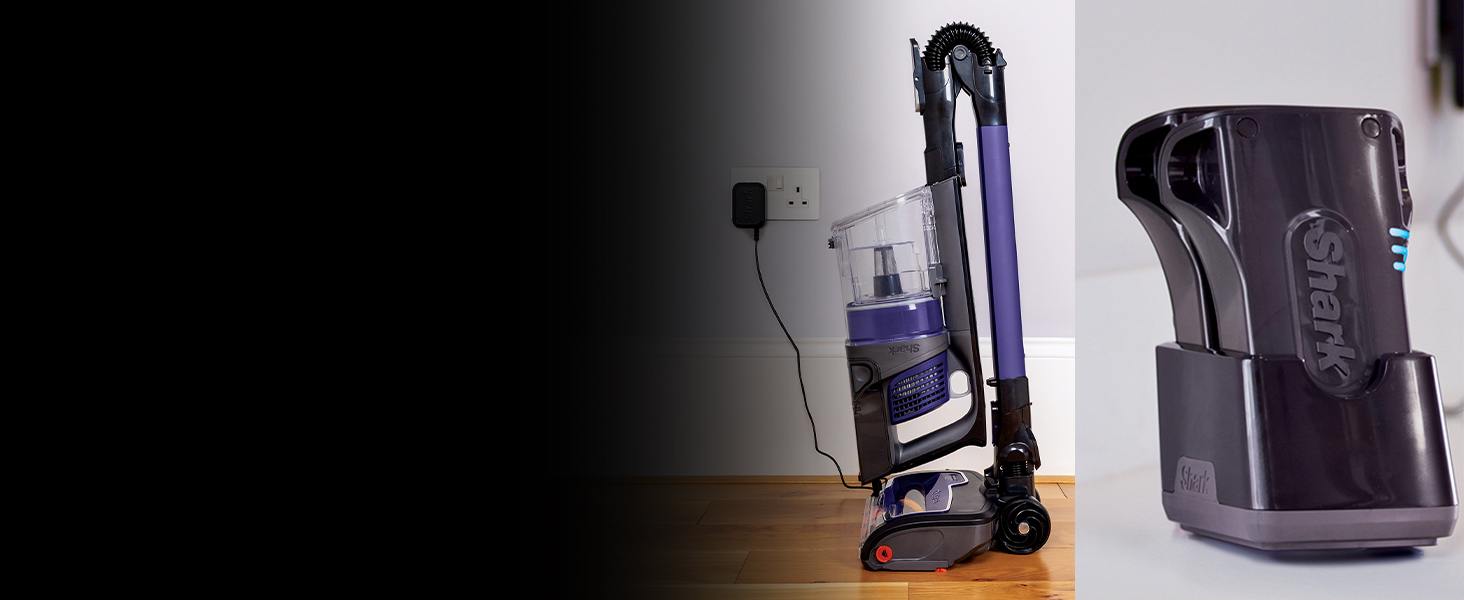 Shark Cordless Stick Vacuum Cleaner [IZ251UK] Anti Hair Wrap , Twin Battery, Purple fozdoo