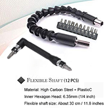 Flexible Drill Bit Extension Set - 90° Angle -14