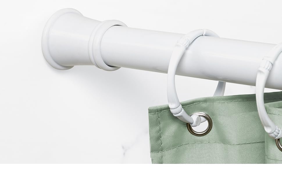 Zenna Home Tension Shower Curtain Rod, Rust Resistant