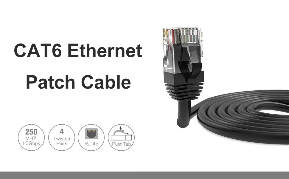 Cat 6 Cable 5 ft, High Speed RJ45 Patch