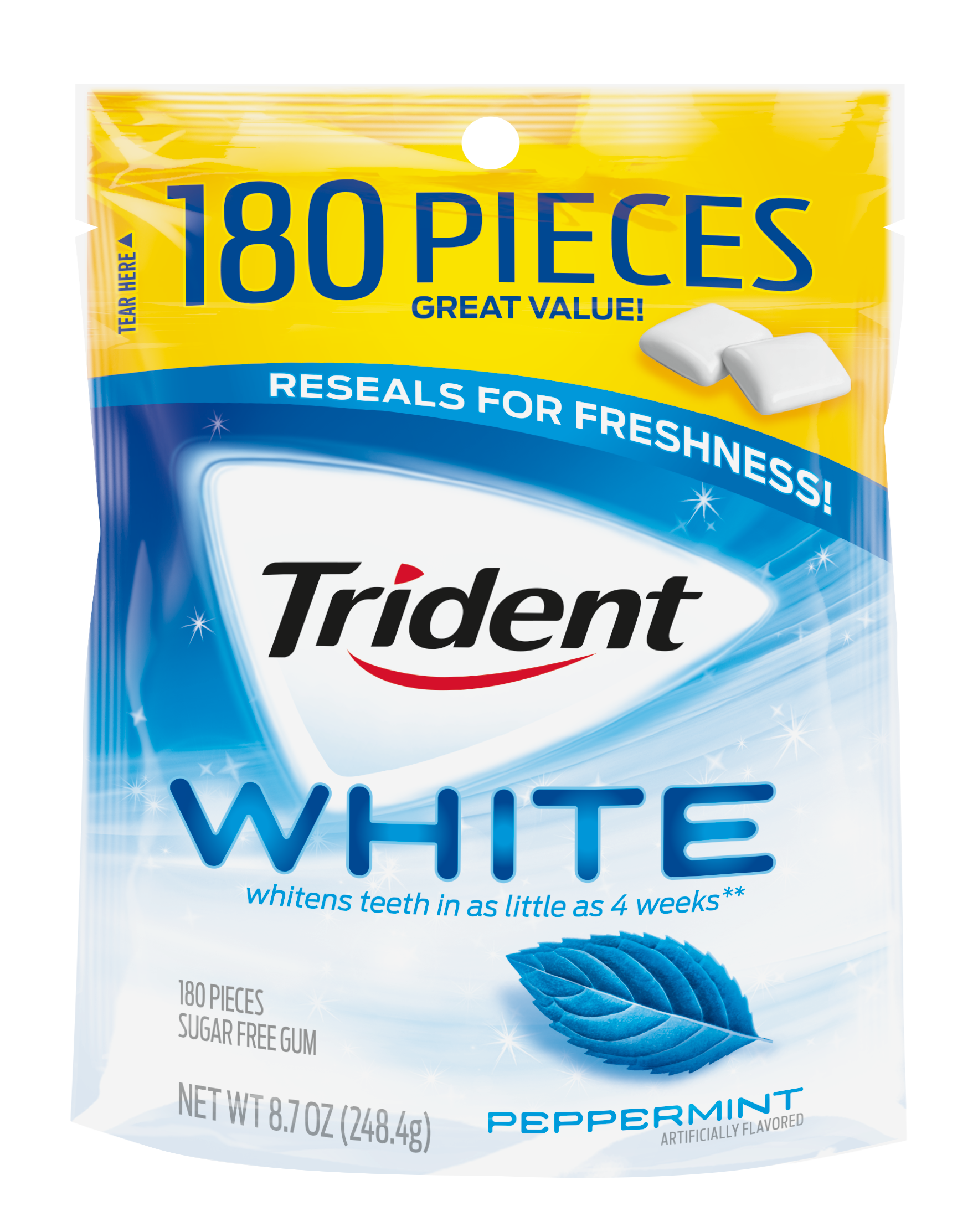 Trident SugarFree Stick Gum, Strawberry Twist , 14 Count 12 Pack