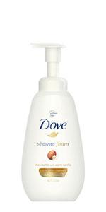 Dove Shower Foam, Shea Butter with Warm Vanilla, 13.5 oz
