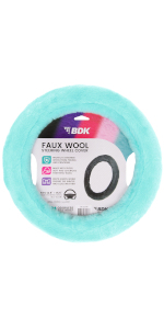 Mint wool sheepskin steering wheel cover