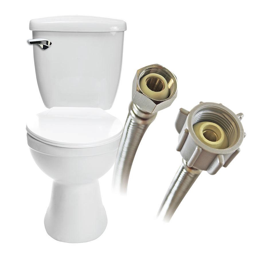 Fluidmaster B3T09 Toilet Connector, Braided Stainless Steel 1/2