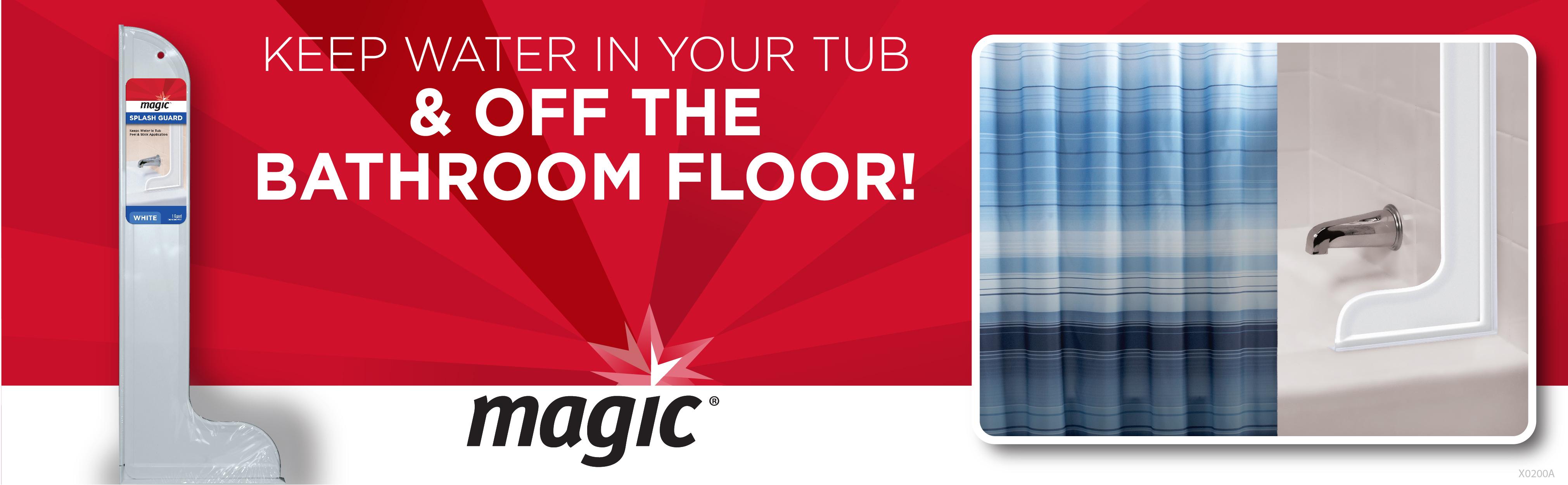 Magic Splash Guard Prevent Water from Splashing out of the Bath or