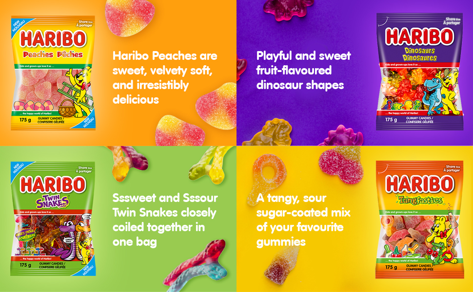 Haribo Goldbears Bonbons gélifiés 6 saveurs fruitées, sans colorants artificiels 250 g