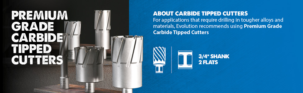 Cyclone Premium Grade Carbide Tipped Annular Cutters