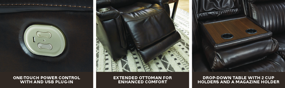 Amazon.com: Signature Design by Ashley Team Time Modern Faux Leather ...