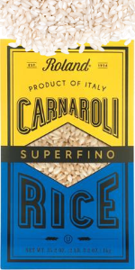 Arborio rice for risotto white brown gluten free vegan carnaroli Italy Italian short grain paella