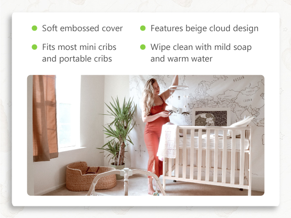 Dream On Me Holly 3" Fiber Baby Crib Mattress, Fits All Mini & Portable Cribs On