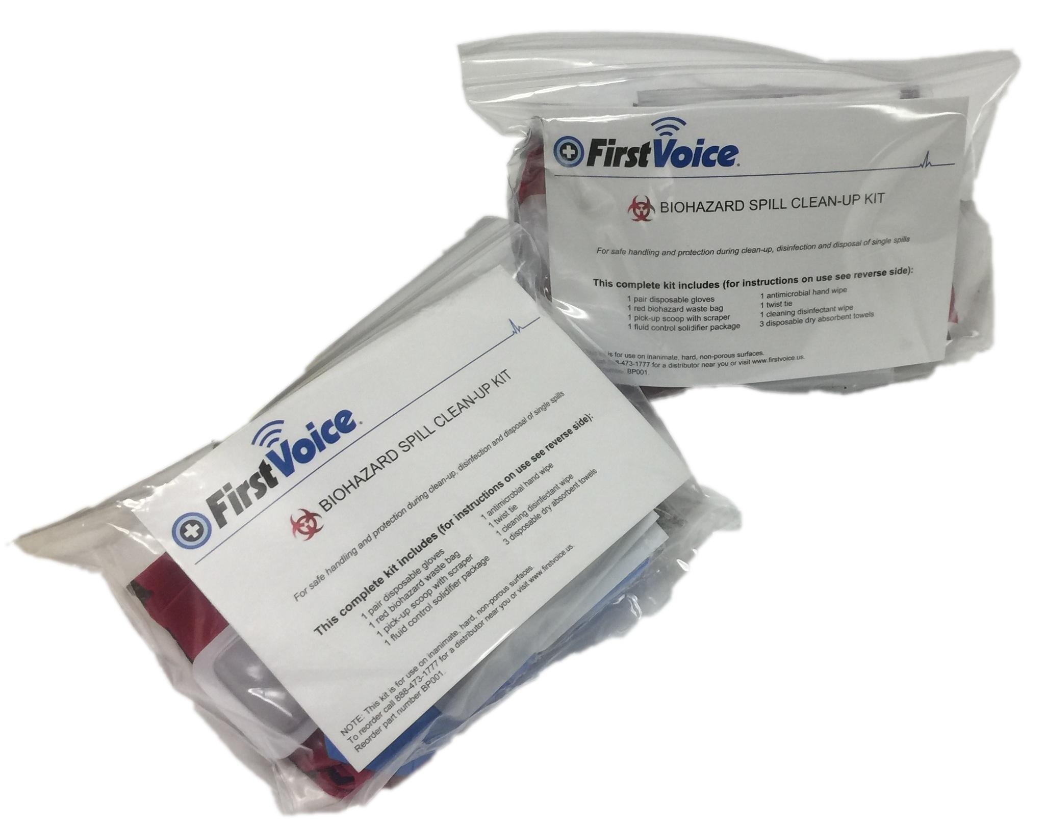 First Voice BP001 Basic Bloodborne Pathogen Clean-up Kit