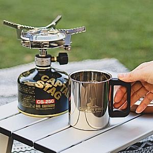 キャプテンスタッグ(CAPTAIN STAG) アウトドア コップ マグカップ タンブラー ダブルステンレス 中空二重構造 ステンレス製 NEWマレー