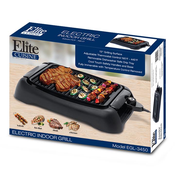 MaxiMatic EGL3450 Elite Cuisine 13Inch Countertop NonStick Grill