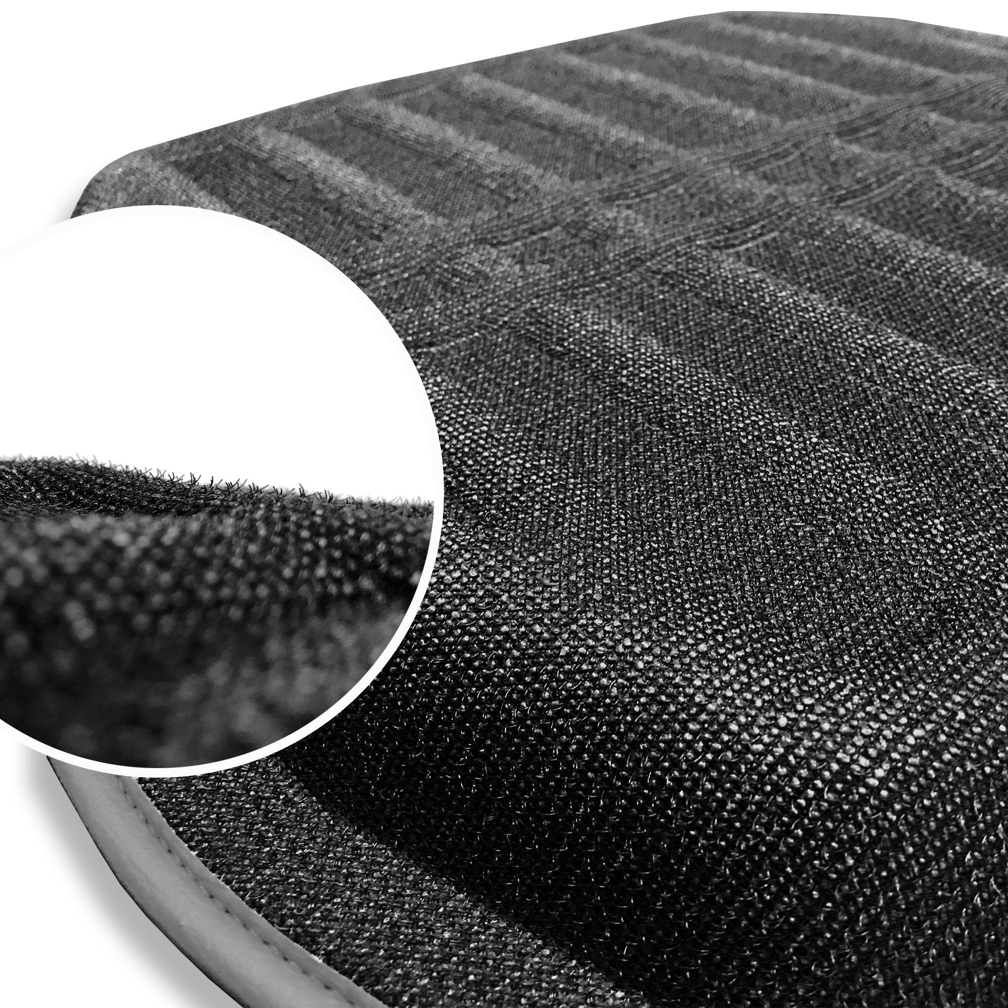 FH Group F14409SOLIDBLACK Solid Black Floor Mats Deep Tray