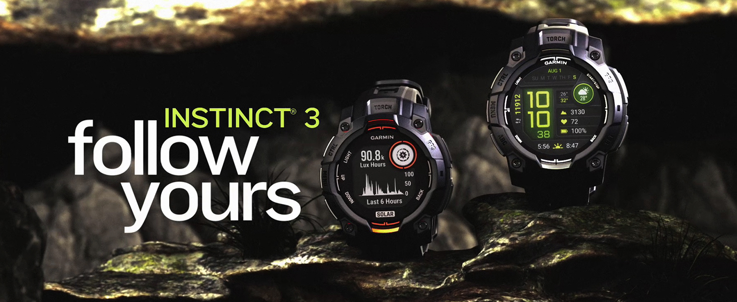GARMIN INSTINCT 3 ブラック Garmin Instinct® 3 | AMOLED | Rugged GPS Smartwatch | 50mm