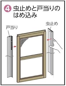 Amazon 川口技研 玄関引戸専用アミド Goa 1b 網戸