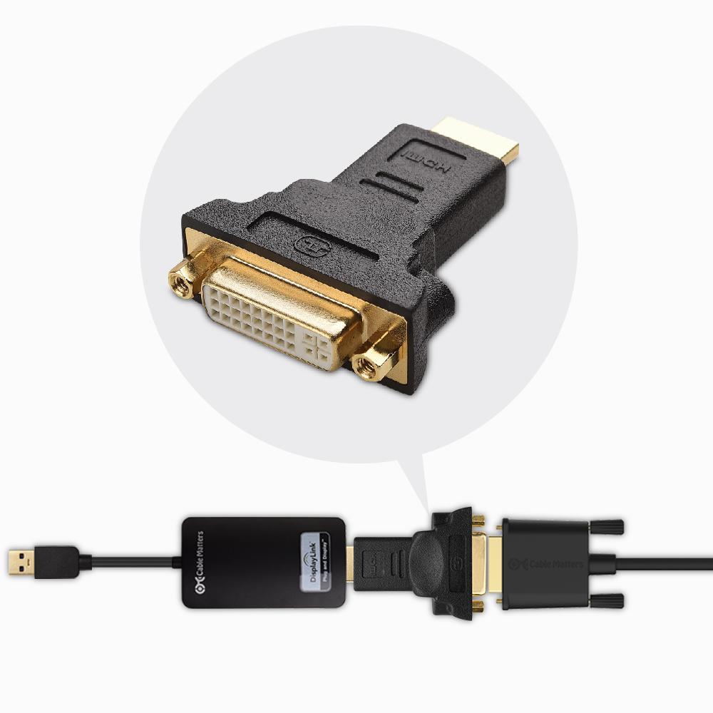 Cable Matters USB 3.0 to HDMI DVI Adapter for Windows and