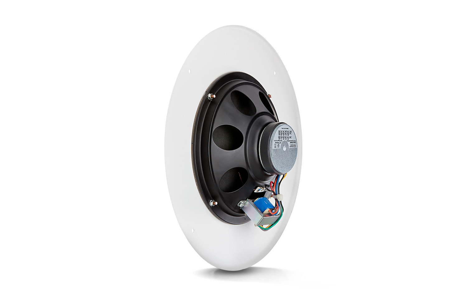 JBL Professional CSS8008 Commercial Series Round Ceiling Speaker, 8”. 5-Watt Multi-Tap Transformer for 100V, 70V and 25V Distributed Lines. Single Speaker. White and Paintable