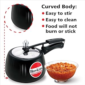 Hawkins Contura Black Pressure Cooker 3 Litre,Hawkins pressure cooker,Pressure Cooker,Cooker