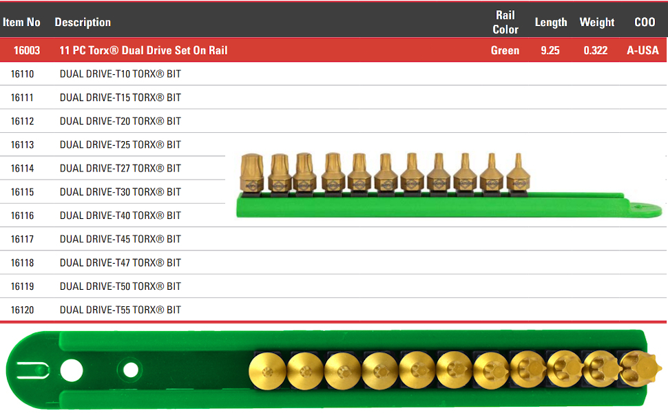 Mayhew Tools 16003 TitaniumCoated LowProfile Dual Drive