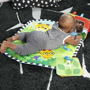 Baby Einstein Discovery Garden Tummy Time Mat & Mirror, Ages 0+ Months