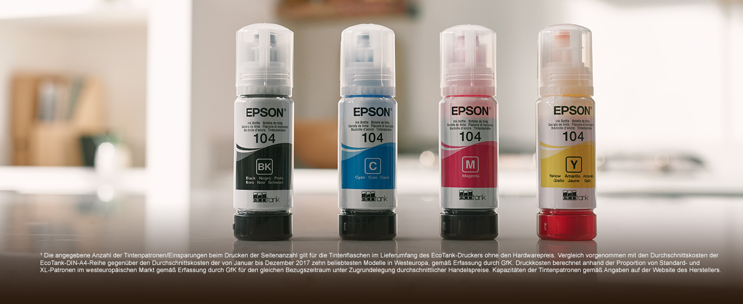 Epson EcoTank ET2720 nachfüllbares 3in1 Tintenstrahl Multifunktionsgerät , großer Tintentank