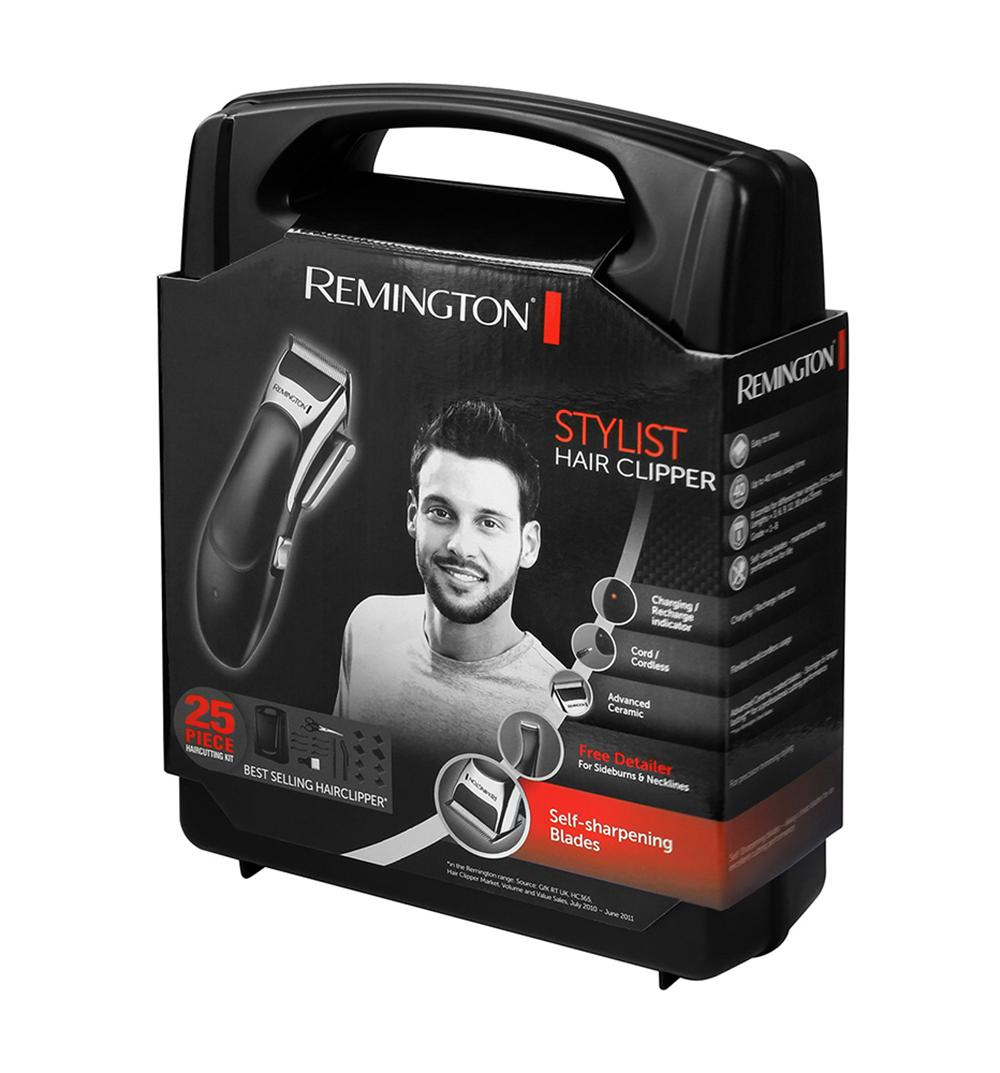 Remington Stylist Hair Clippers, Cordless Use with 8 Comb Lengths and