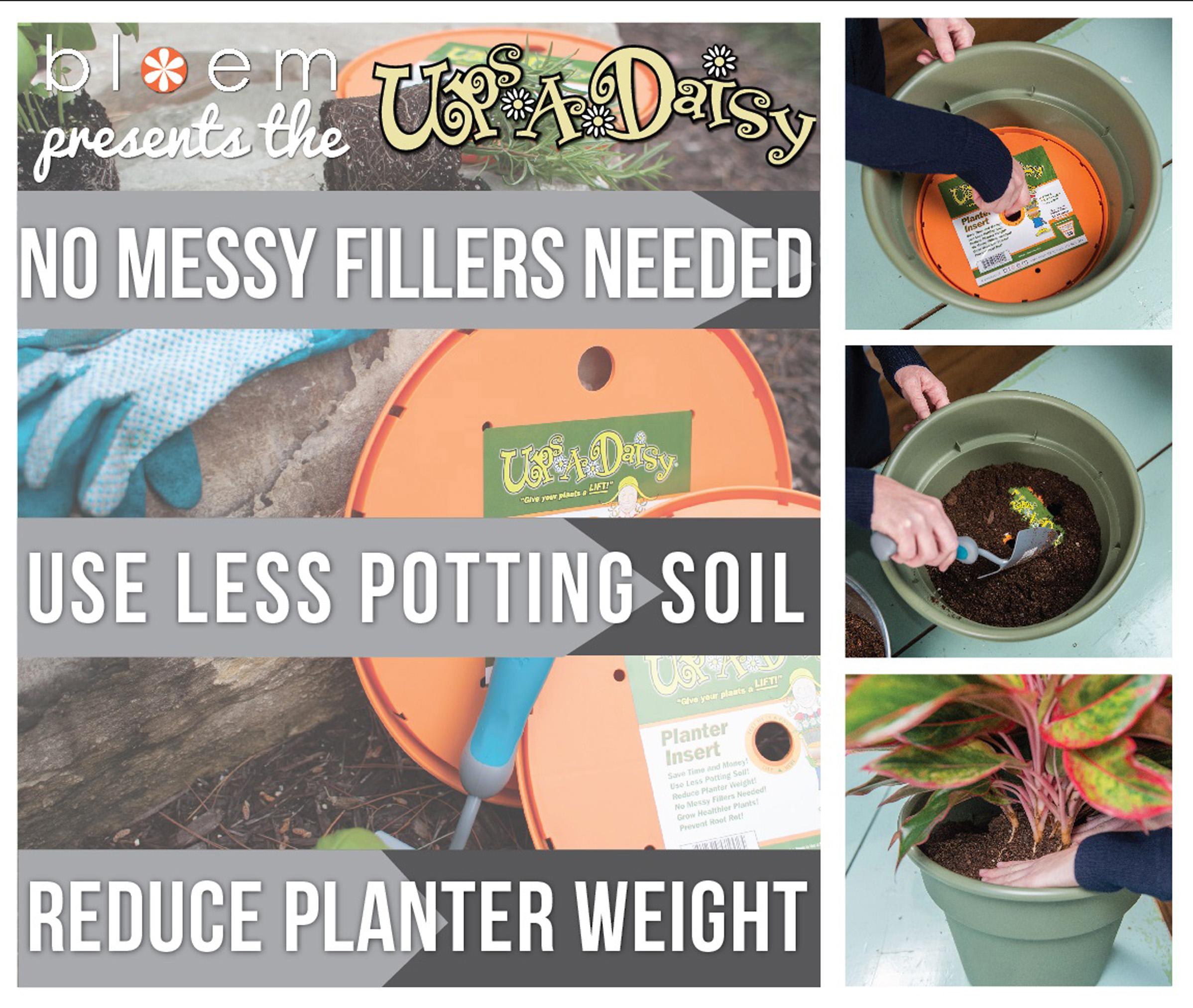 Bloem UpsADaisy Round Planter Lift Insert 18" Garden