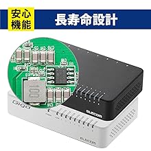 Amazon | エレコム スイッチングハブ ギガビット対応 8ポート AC