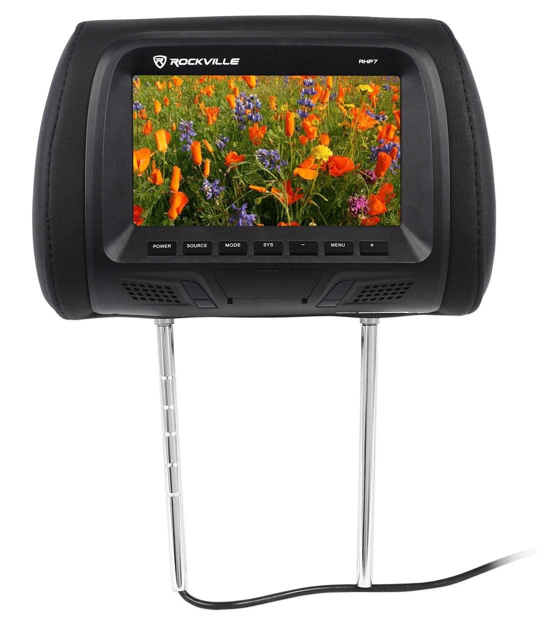 Pair Rockville RHP7BK 7” Black TFTLCD Car Pair Rockville RHP7BK 7” Black TFTLCD Car