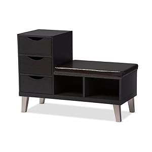 contemporary shoe storage bench