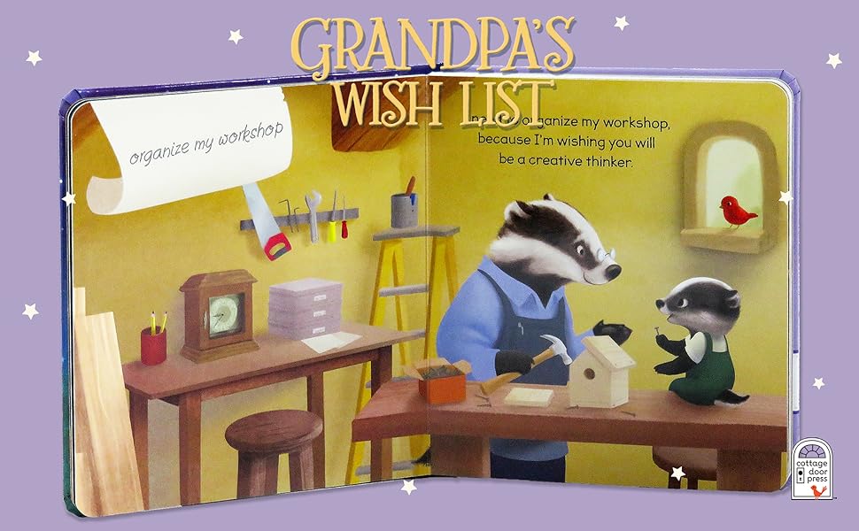 2Pack Padded Board Books Grandma's Wishes & Grandpa's Wish List, Ages